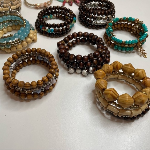 Designs by Katie Leigh Wrap Bangle Bracelets Set of 10 New Without Tags Boutique - Picture 7 of 7